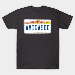 Amiga 500 License Plate T-Shirt